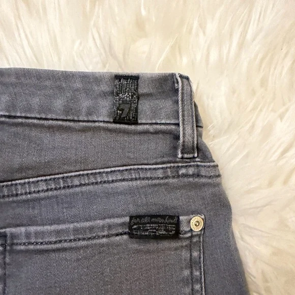 7 For All Mankind Gray Skinny Jeans - Picture 4 of 5